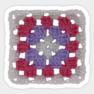 Pastel Vintage Crochet Granny Square Sticker